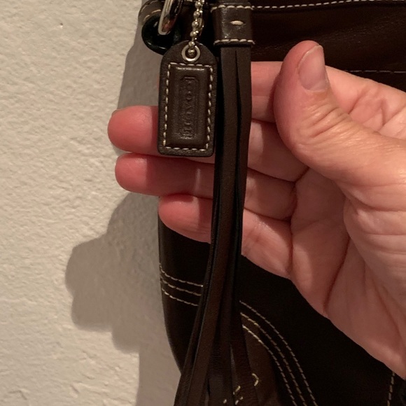 NWOT BROWN LEATHER COACH PURSE - Picture 8 of 9